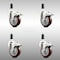 Service Caster 4 Inch 316SS Maroon Poly Swivel 1 Inch Expanding Stem Caster Set Lock Brake SCC-SS316TTLEX20S414-PPUB-MRN-1-4 - alternate 1